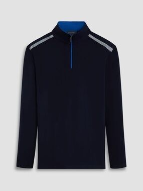 Bugatchi Navy Quarter Zip Pullover